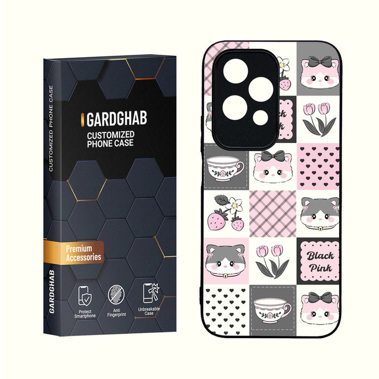 کاور گارد قاب مدل دور ژله ای گلس دخترانه مناسب برای گوشی موبایل آنر 200Lite 5G