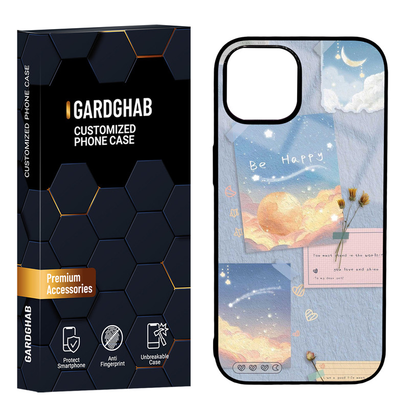 کاور گارد قاب مدل دور ژله ای پشت گلس فانتزی مناسب برای گوشی موبایل اپل iPhone 15
