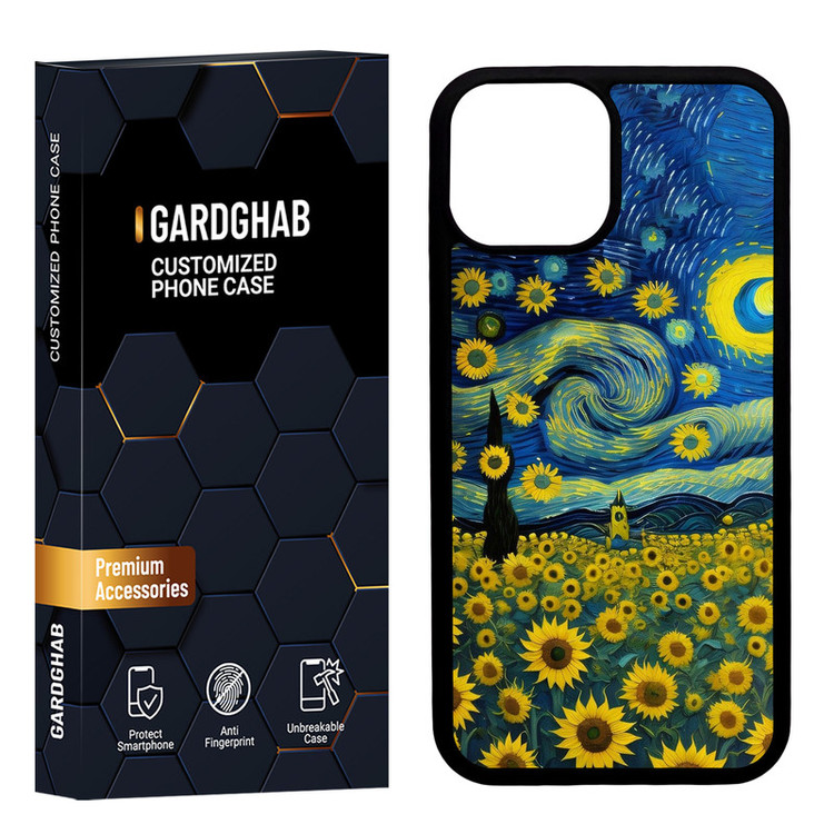 کاور گارد قاب مدل دور ژله ای هنری مناسب برای گوشی موبایل اپل iPhone 13 Mini