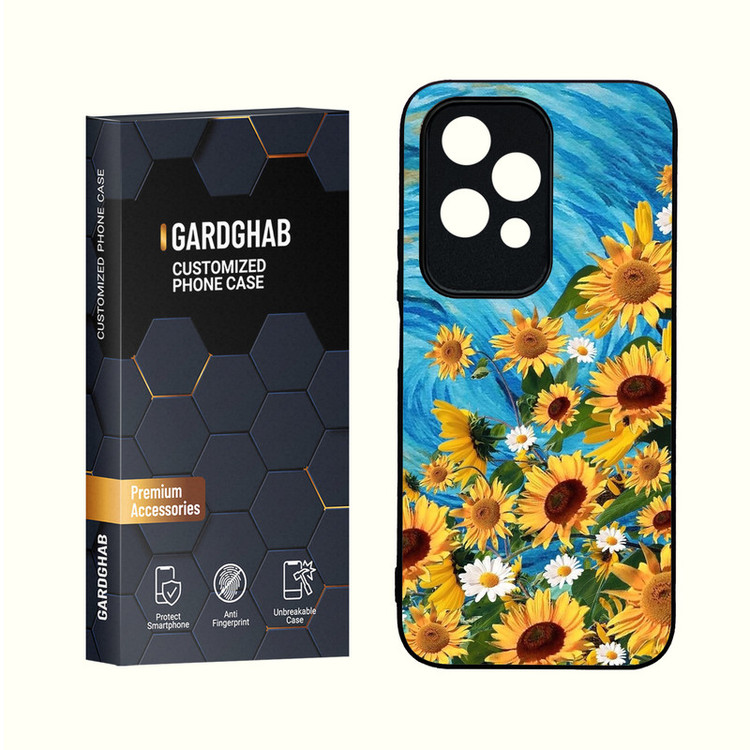 کاور گارد قاب مدل دور ژله ای پشت گلس هنری مناسب برای گوشی انر Honor 200 Lite 5G