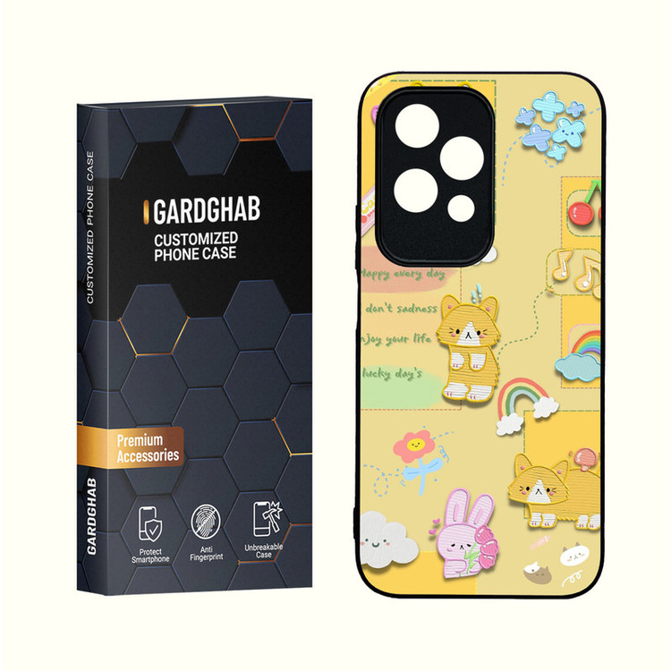 کاور گارد قاب مدل دور ژله ای گلس فانتزی مناسب برای گوشی انر Honor 200Lite 5G