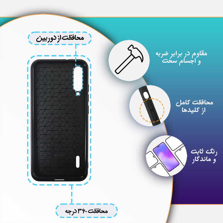 کاور گارد قاب علوی مدل دور ژله ای مناسب برای گوشی موبایل شیائومی Mi A3