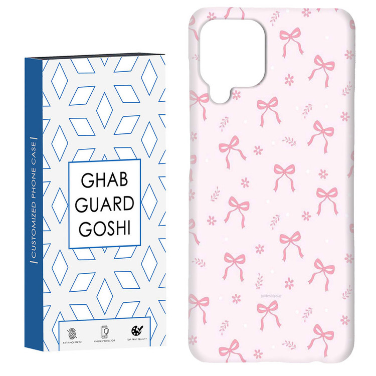 کاور قاب گارد گوشی طرح پاپیون صورتی کد Dimo-902 مناسب برای گوشی موبایل سامسونگ Galaxy A12 / Galaxy M12