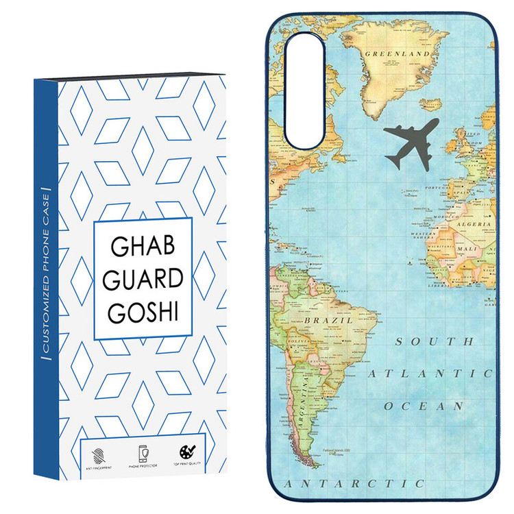 کاور قاب گارد گوشی طرح نقشه جهان کد TPU-057 مناسب برای گوشی موبایل سامسونگ Galaxy A50 / A50s / A30s