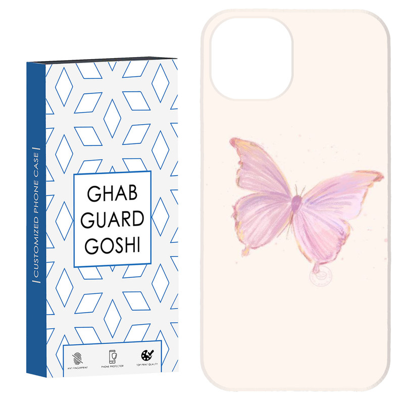 کاور قاب گارد گوشی طرح پروانه کد Dimo-336 مناسب برای گوشی موبایل اپل iPhone 13 / 14