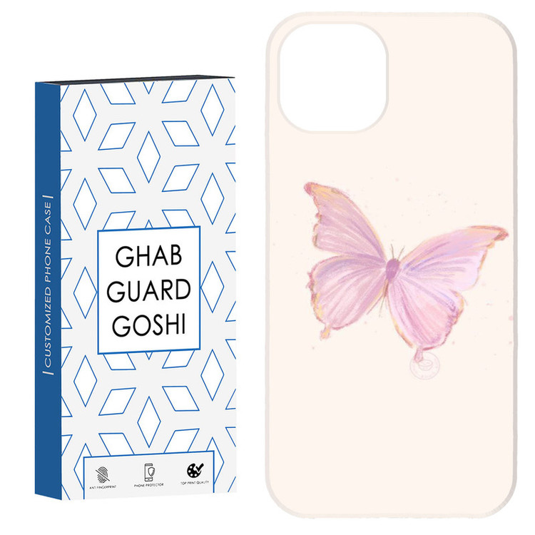 کاور قاب گارد گوشی طرح پروانه کد Dimo-336 مناسب برای گوشی موبایل اپل iPhone 13 / 14