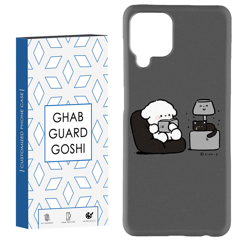 کاور قاب گارد گوشی طرح خرسو گربه کد Dimo-849 مناسب برای گوشی موبایل سامسونگ Galaxy A12 / Galaxy M12