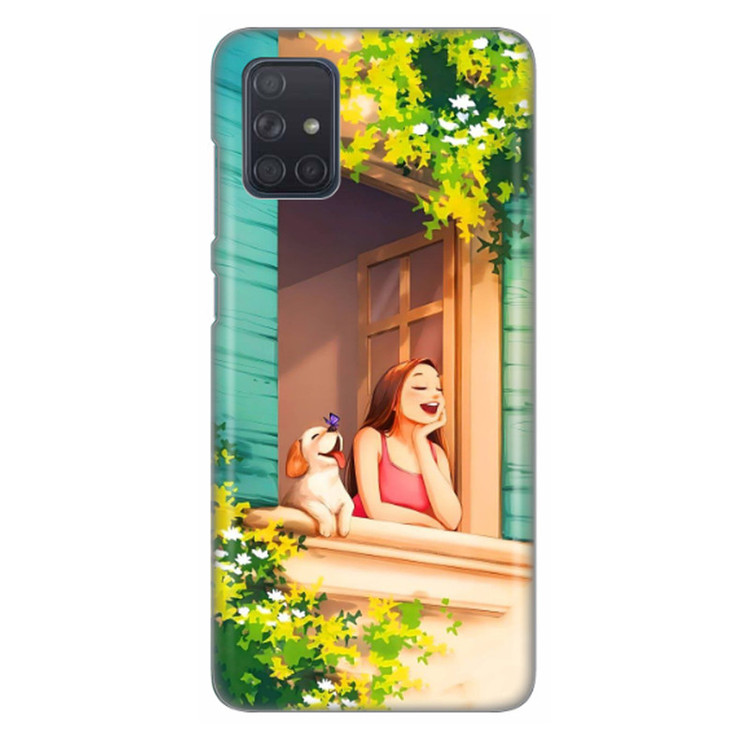 کاور طرح دختر و پنجره کد DIMO-015 مناسب برای گوشی موبایل سامسونگ Galaxy A71