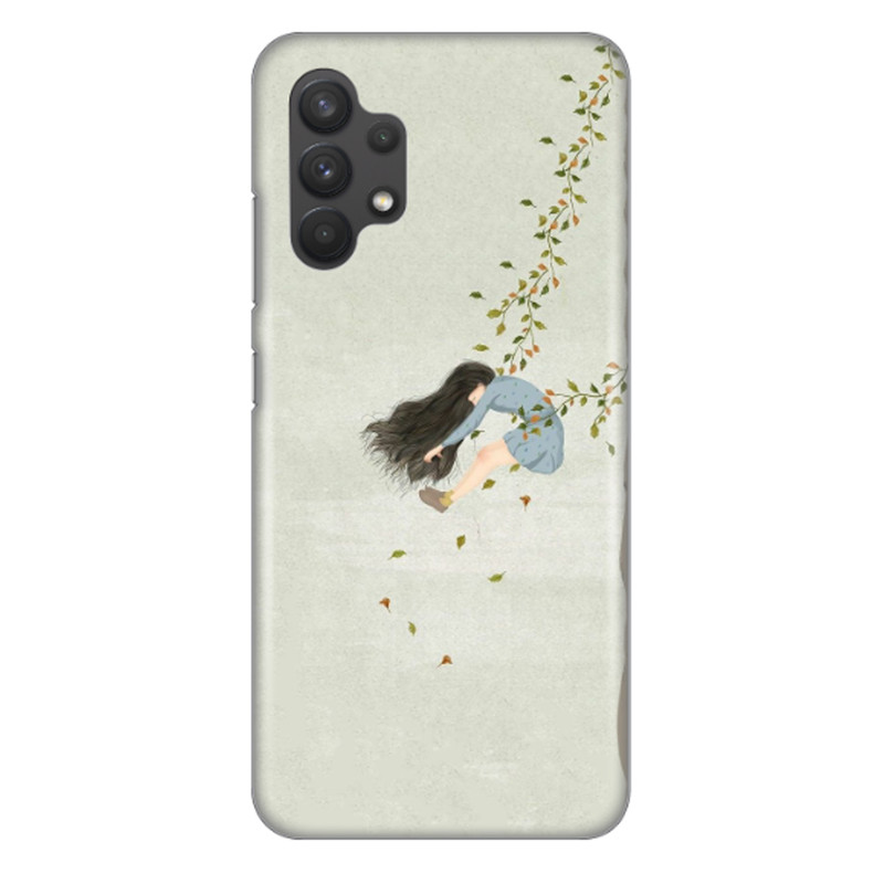 کاور طرح دختر و برگ کد DIMO-038 مناسب برای گوشی موبایل سامسونگ Galaxy M32 5G / Galaxy A32 5G