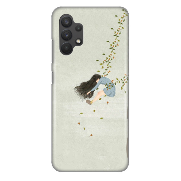 کاور طرح دختر و برگ کد DIMO-038 مناسب برای گوشی موبایل سامسونگ Galaxy M32 5G / Galaxy A32 5G