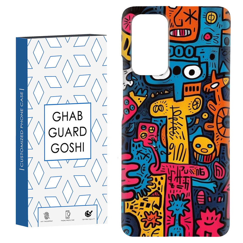 کاور قاب گارد گوشی طرح شلوغ کد Dimo-173 مناسب برای گوشی موبایل شیائومی Redmi Note 9 4G / Redmi 9T