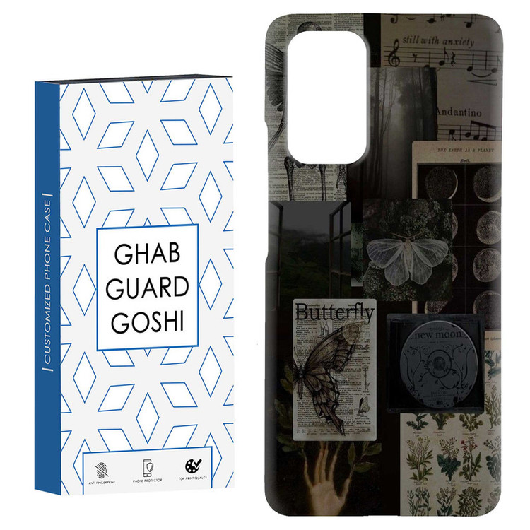کاور قاب گارد گوشی طرح پروانه کد Dimo-216 مناسب برای گوشی موبایل شیائومی Redmi Note 9 4G / Redmi 9T