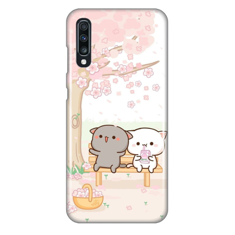 کاور طرح گربه خوشحال کد DIMO-034 مناسب برای گوشی موبایل سامسونگ Galaxy A70