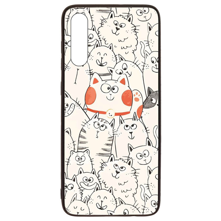 کاور قاب گارد گوشی طرح گربه کد TPU-024 مناسب برای گوشی موبایل سامسونگ Galaxy A70 / A70s
