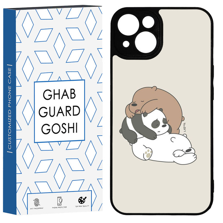 کاور قاب گارد گوشی طرح سه خرس کله پوک کد TPU-274 مناسب برای گوشی موبایل اپل IPHONE 13 / 14