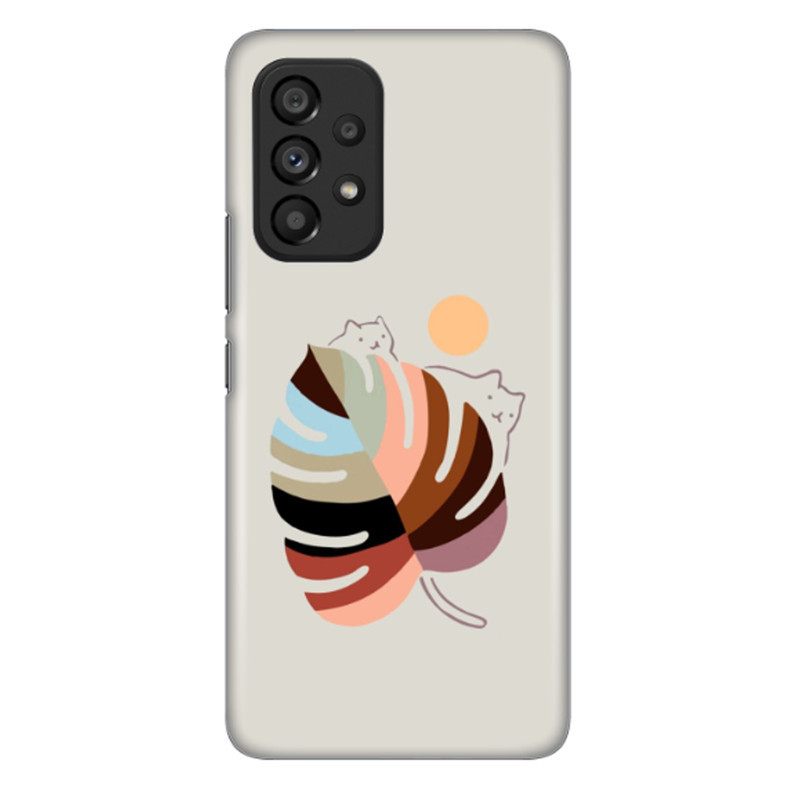 کاور طرح گربه و برگ کد DIMO-014 مناسب برای گوشی موبایل سامسونگ Galaxy A73 5G / A73