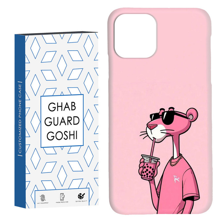 کاور قاب گارد گوشی طرح پلنگ صورتی کد Dimo-213 مناسب برای گوشی موبایل اپل IPHONE 11 PRO MAX