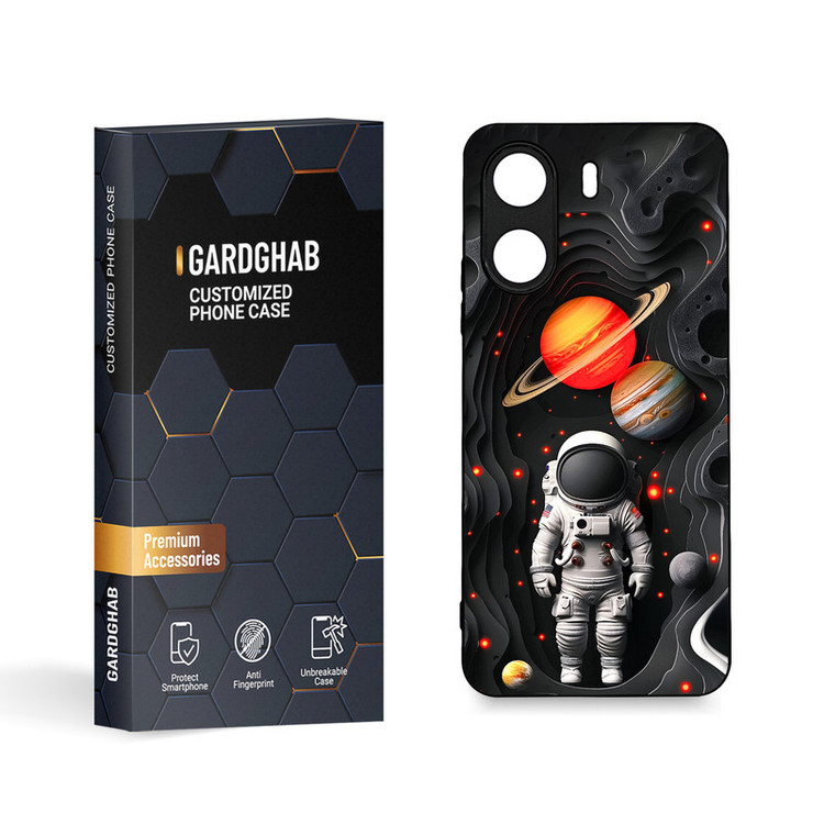 کاور گارد قاب مدل دورژله ای کهکشان مناسب برای گوشی موبایل شیائومی Poco C65 / Redmi 13c
