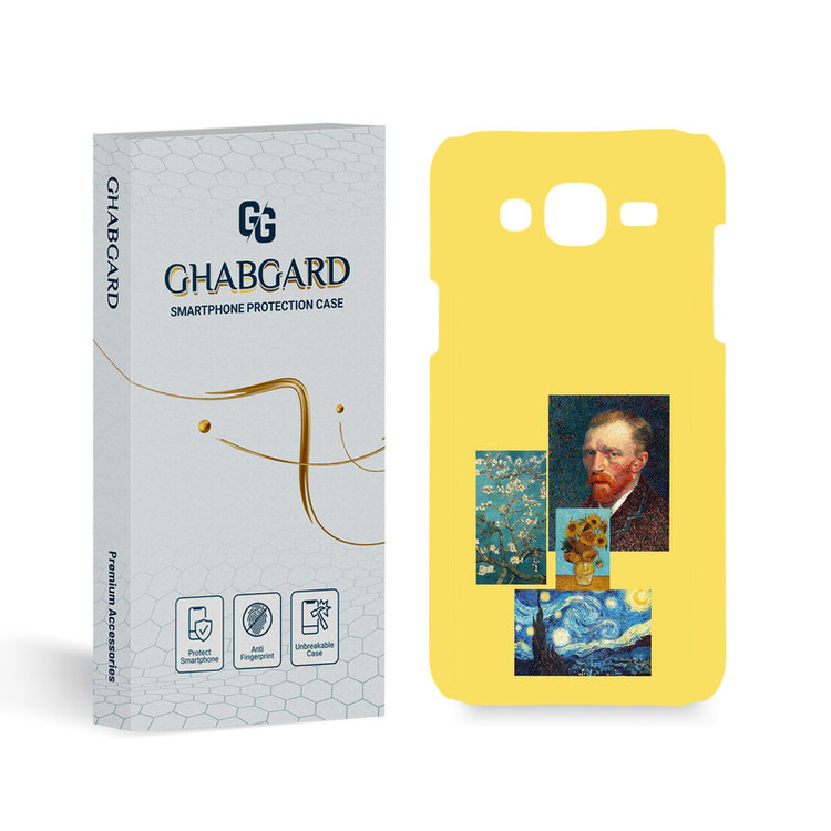 کاور گارد قاب مدل هنری مناسب برای گوشی موبایل سامسونگ Galaxy J7 2015 / J700