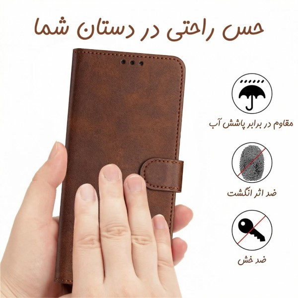 کیف کلاسوری مدل چرمی مناسب برای گوشی موبایل آنر X8