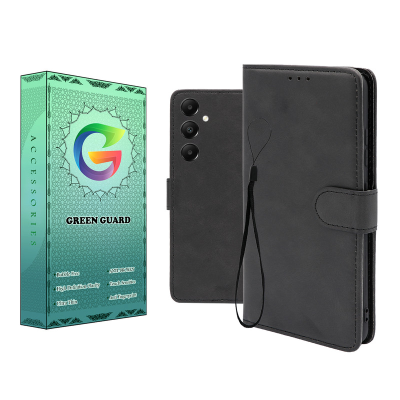کیف کلاسوری گرین گارد طرح چرمی مدل Landing مناسب برای گوشی موبایل سامسونگ Galaxy A35 به همراه بند آویز