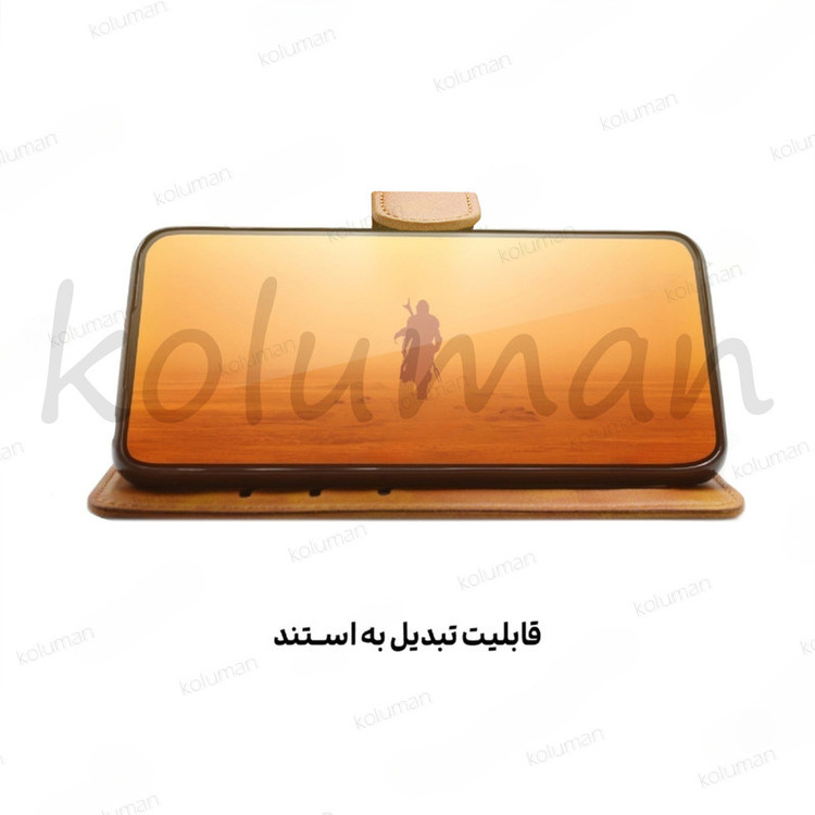 کیف کلاسوری کلومن مدل چرمی مناسب برای گوشی موبایل سامسونگ Galaxy A10 / M10 به همراه بند آویز