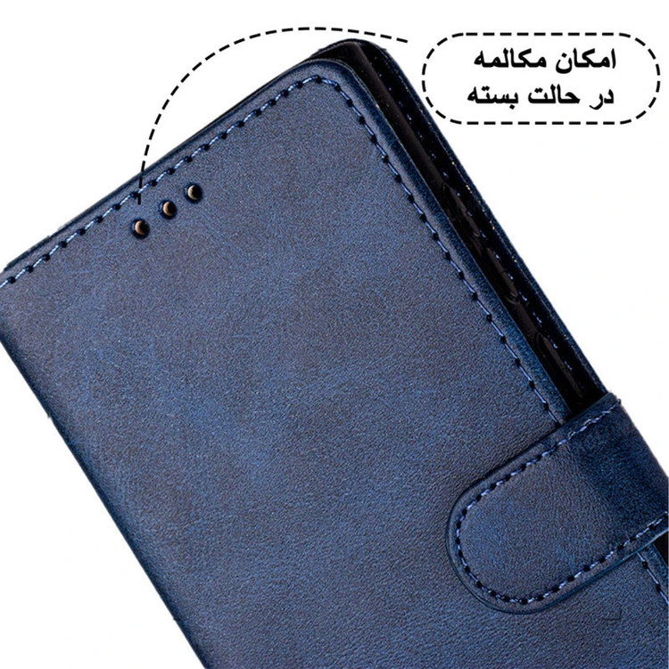 کیف کلاسوری قاب فایر مدل چرمی مناسب برای گوشی موبایل سامسونگ GALAXY A05 به همراه بند آویز