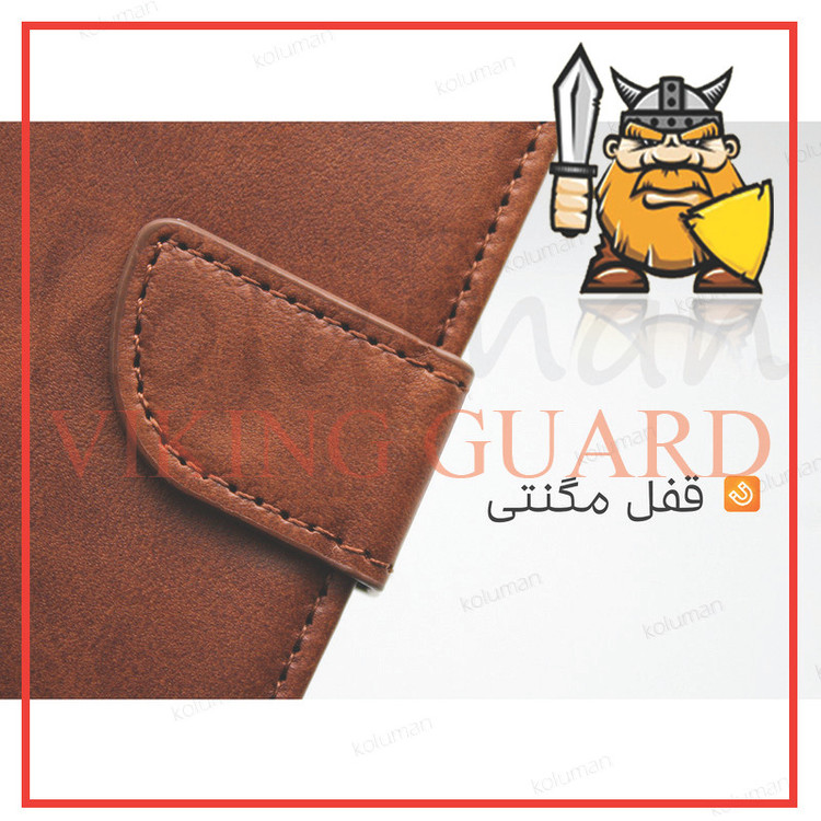 کیف کلاسوری وایکینگ گارد مدل چرمی طرح CUT مناسب برای گوشی موبایل شیائومی Redmi 9A