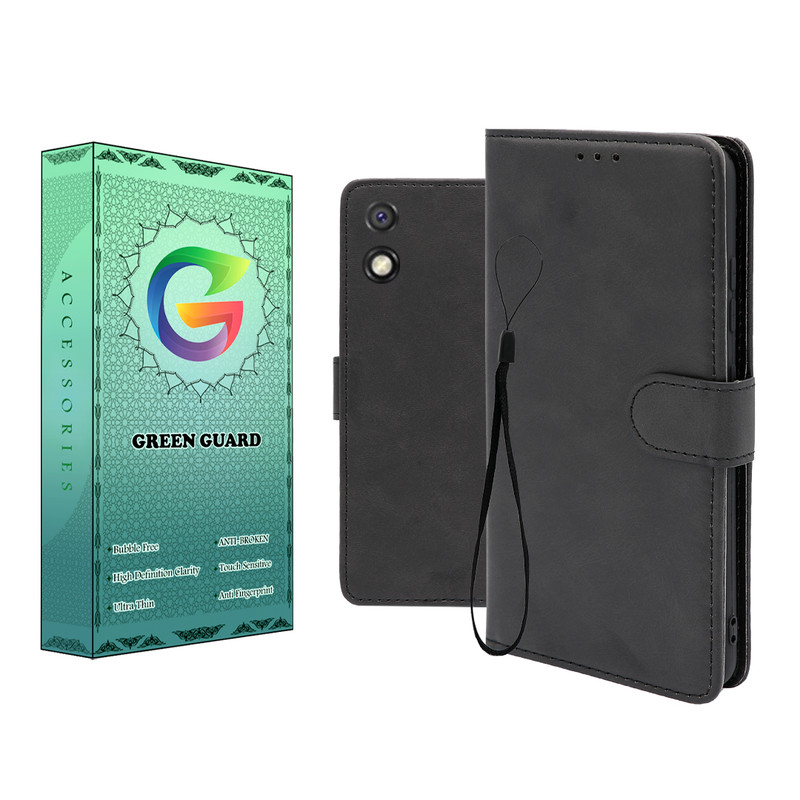 کیف کلاسوری گرین گارد طرح چرمی مدل Landing مناسب برای گوشی موبایل شیائومی Redmi 9A به همراه بند آویز