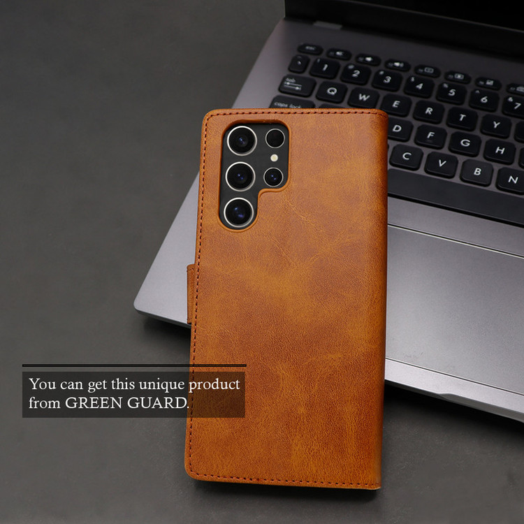 کیف کلاسوری گرین گارد مدل چرمی مگنتی کد Brown-GB01 مناسب برای گوشی موبایل شیائومی Redmi Note 8 Pro