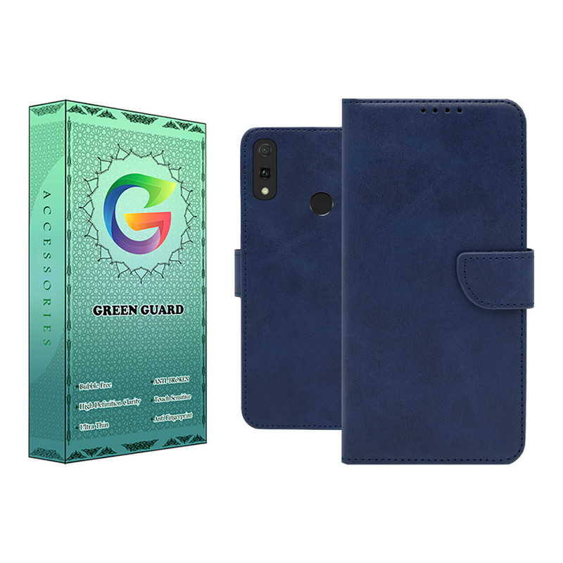 کیف کلاسوری گرین گارد مدل چرمی مگنتی کد Blue-B01 مناسب برای گوشی موبایل هوآوی Y9 2019