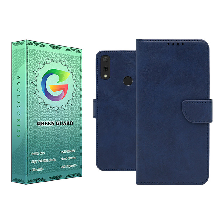 کیف کلاسوری گرین گارد مدل چرمی مگنتی کد Blue-B01 مناسب برای گوشی موبایل هوآوی Y9 2019