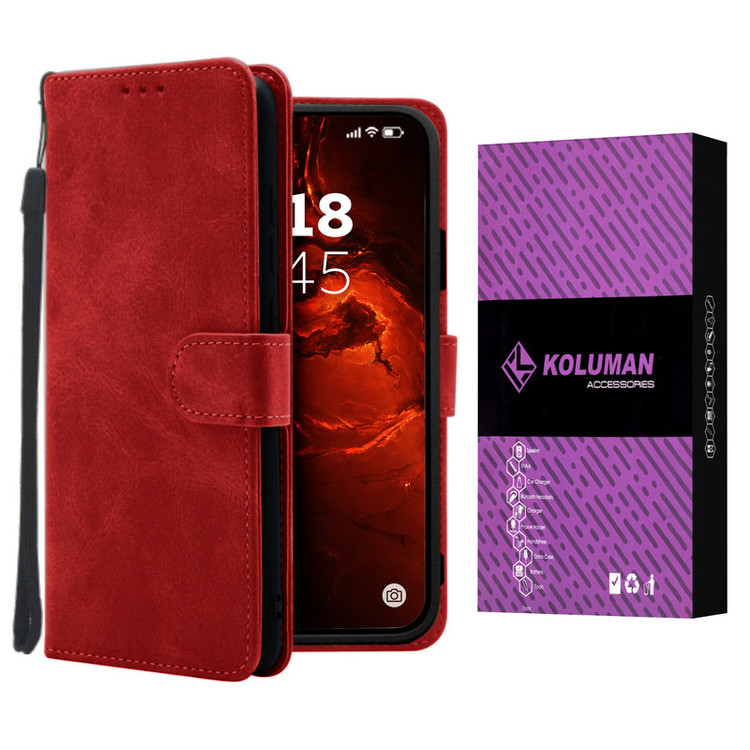 کیف کلاسوری کلومن مدل چرمی مناسب برای گوشی موبایل سامسونگ Galaxy A05S به همراه بند آویز