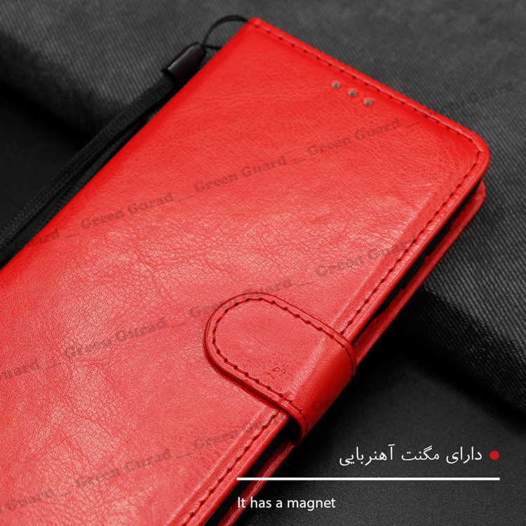 کیف کلاسوری گرین گارد طرح چرمی مدل Landing مناسب برای گوشی موبایل سامسونگ Galaxy A10 / M10 به همراه بند آویز