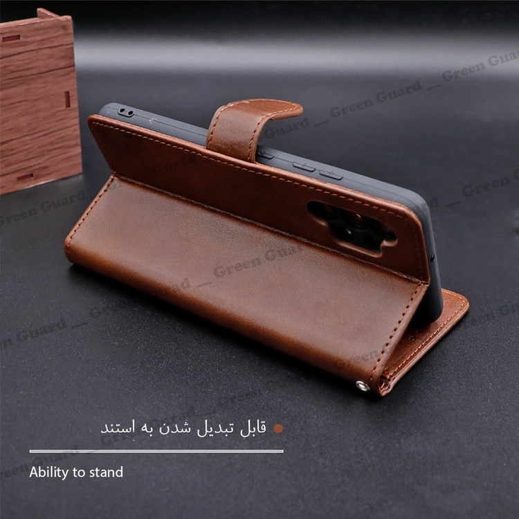 کیف کلاسوری گرین گارد طرح چرمی مدل Landing مناسب برای گوشی موبایل سامسونگ Galaxy A05S به همراه بند آویز