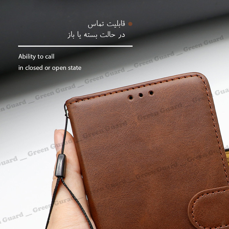 کیف کلاسوری گرین گارد طرح چرمی مدل Landing مناسب برای گوشی موبایل سامسونگ Galaxy A04S / A13 5G به همراه بند آویز