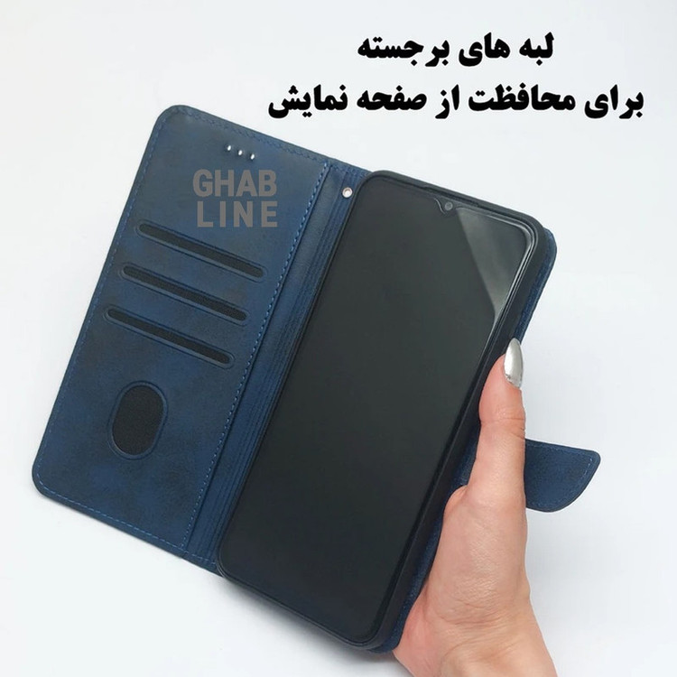 کیف کلاسوری قاب لاین مدل KIFCLABL-GL مناسب برای گوشی موبایل شیائومی Redmi A1 Plus / Redmi A2 Plus / Poco C51