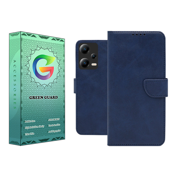 کیف کلاسوری گرین گارد مدل چرمی مگنتی کد Blue-B01 مناسب برای گوشی موبایل شیائومی Poco X5