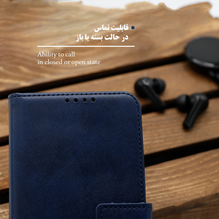 کیف کلاسوری گرین گارد مدل چرمی مگنتی کد Blue-B01 مناسب برای گوشی موبایل شیائومی Poco X5