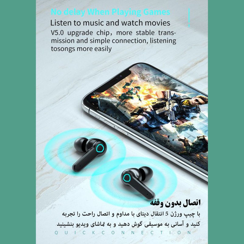 هدفون بلوتوثی مدل M19 V5.3 ORIGINAL کد mi1