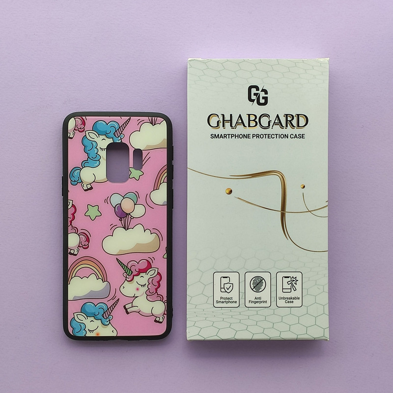 کاور قاب گارد مدل شیشه ای دخترانه مناسب برای گوشی موبایل سامسونگ Galaxy S9