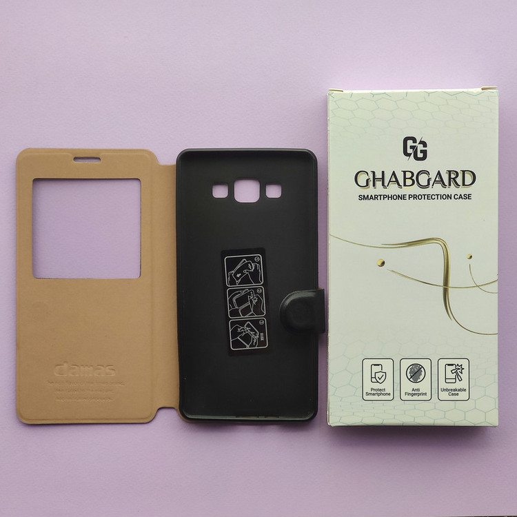 کیف کلاسوری قاب گارد مدل چرمی ساده مناسب برای گوشی موبایل سامسونگ Galaxy A7 2015