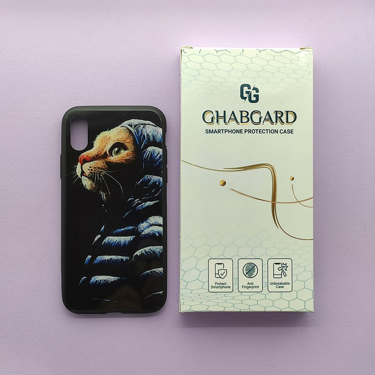 کاور قاب گارد مدل پشت گلس فانتزی مناسب برای گوشی موبایل اپل IPhone X / XS