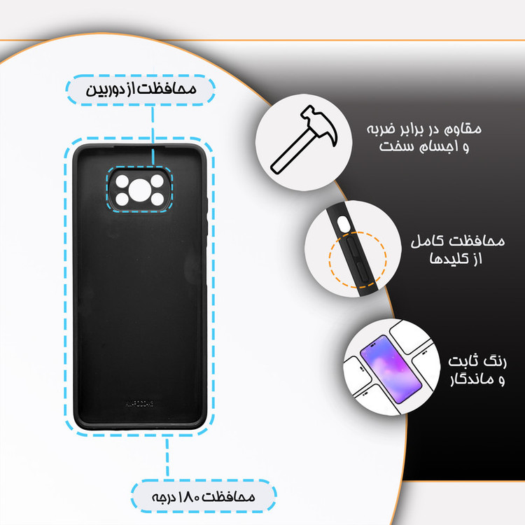 کاور گارد قاب مدل دورژله ای هنری مناسب برای گوشی موبایل شیائومی Poco X3 / X3 Pro