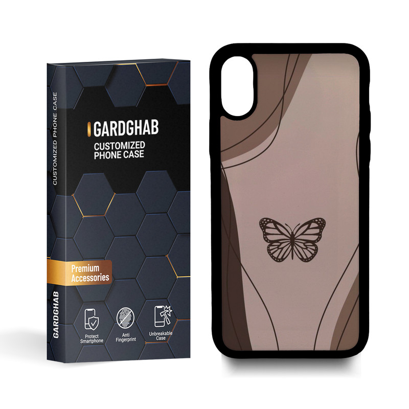 کاور گارد قاب مدل پروانه مناسب برای گوشی موبایل اپل iphone x / xs