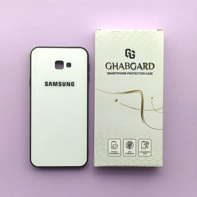 کاور قاب گارد مدل پشت شیشه ای ساده مناسب برای گوشی موبایل سامسونگ Galaxy J4 Plus