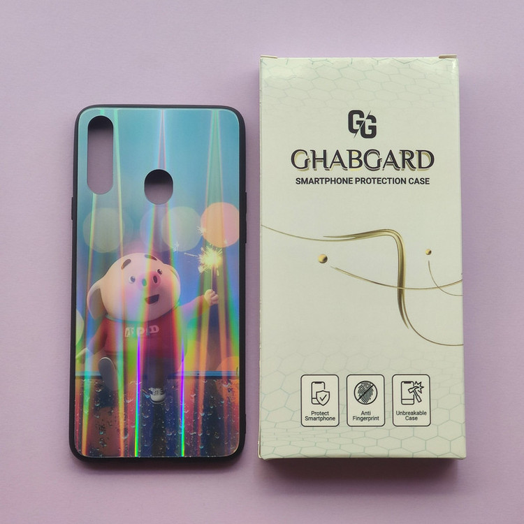 کاور قاب گارد مدل پشت گلس لیزری دخترانه مناسب برای گوشی موبایل سامسونگ Galaxy A20S