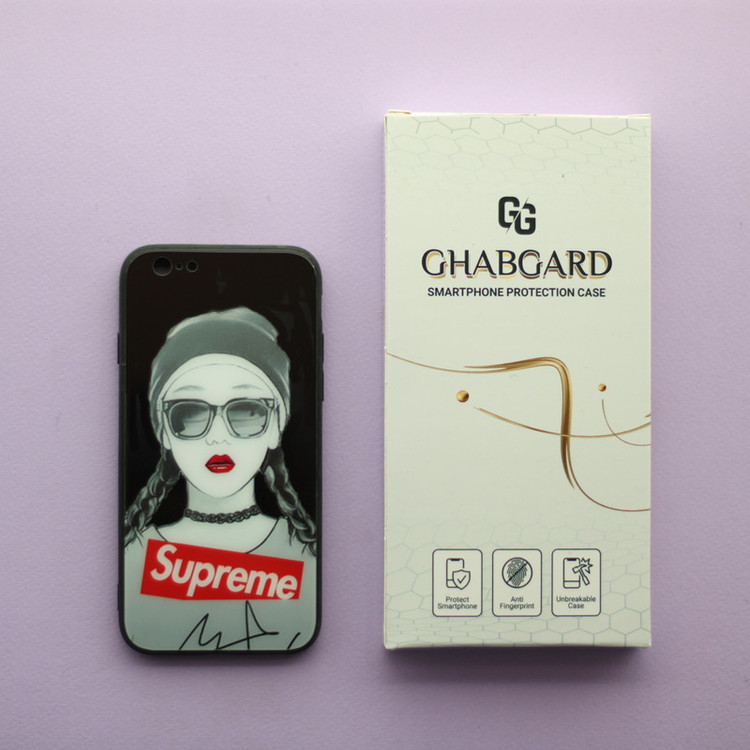 کاور قاب گارد مدل پشت گلس دخترانه مناسب برای گوشی موبایل اپل iPhone 6 / 6s