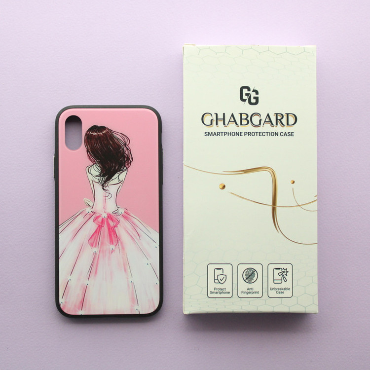 کاور قاب گارد مدل پشت گلس دخترانه مناسب برای گوشی موبایل اپل iPhone X / Xs