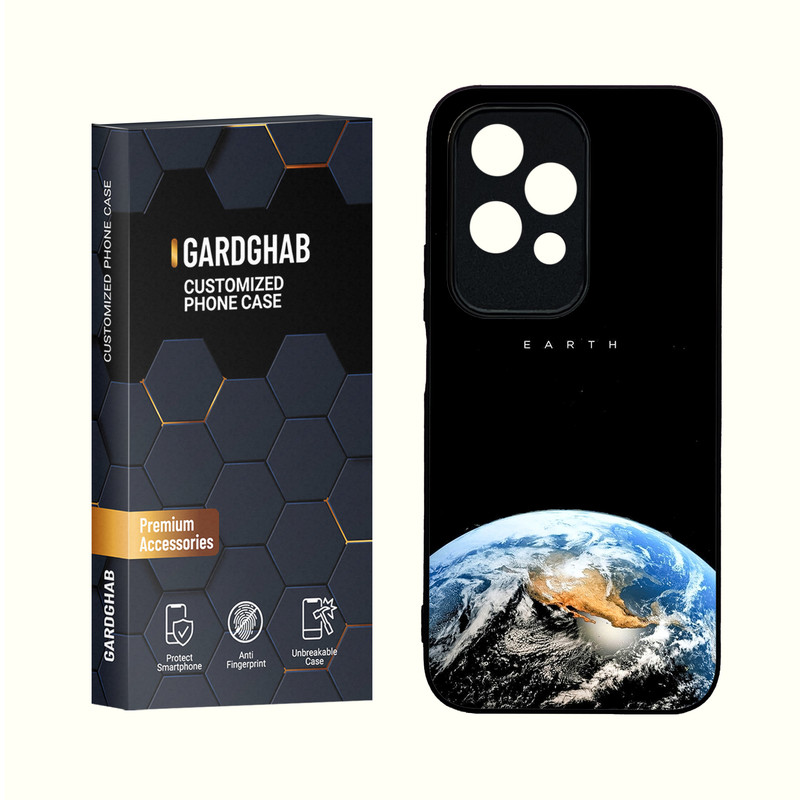 کاور گارد قاب مدل دور ژله ای پشت  گلس کهکشان مناسب برای گوشی موبایل آنر 200 Lite 5G